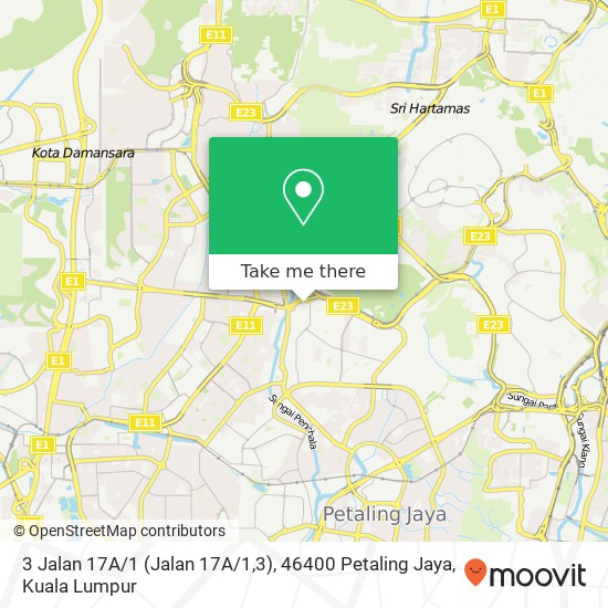 Peta 3 Jalan 17A / 1 (Jalan 17A / 1,3), 46400 Petaling Jaya