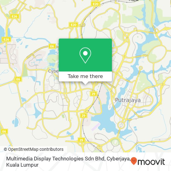 Multimedia Display Technologies Sdn Bhd, Cyberjaya map