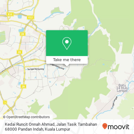 Kedai Runcit Onnah Ahmad, Jalan Tasik Tambahan 68000 Pandan Indah map