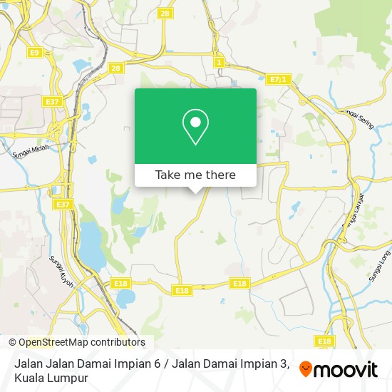 Peta Jalan Jalan Damai Impian 6 / Jalan Damai Impian 3