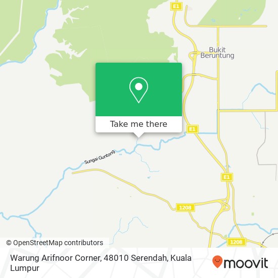 Peta Warung Arifnoor Corner, 48010 Serendah