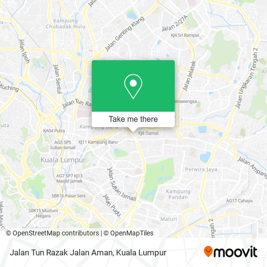 Jalan Tun Razak Jalan Aman map