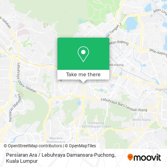 Peta Persiaran Ara / Lebuhraya Damansara-Puchong