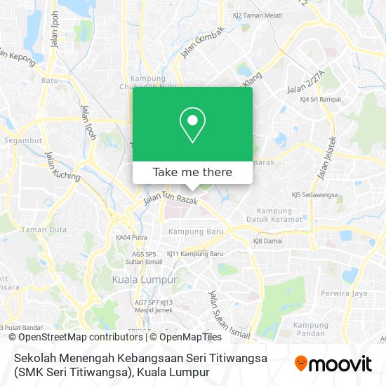 Peta Sekolah Menengah Kebangsaan Seri Titiwangsa (SMK Seri Titiwangsa)