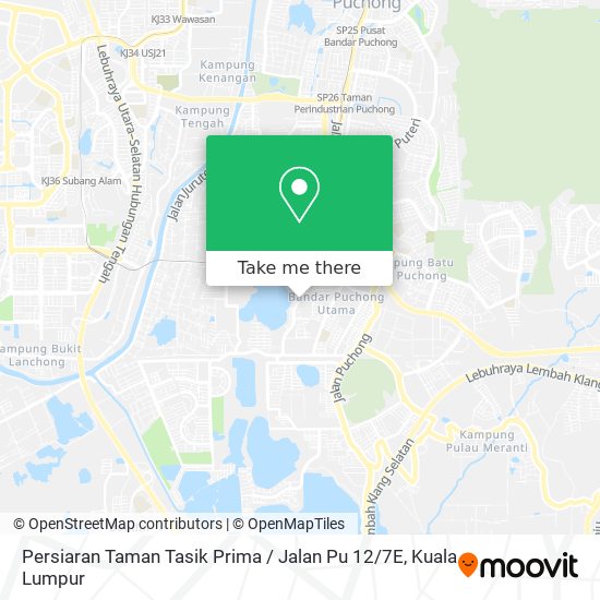 Peta Persiaran Taman Tasik Prima / Jalan Pu 12 / 7E