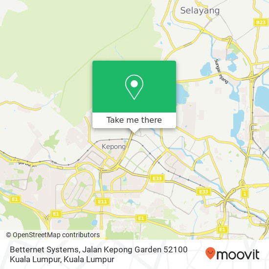 Betternet Systems, Jalan Kepong Garden 52100 Kuala Lumpur map