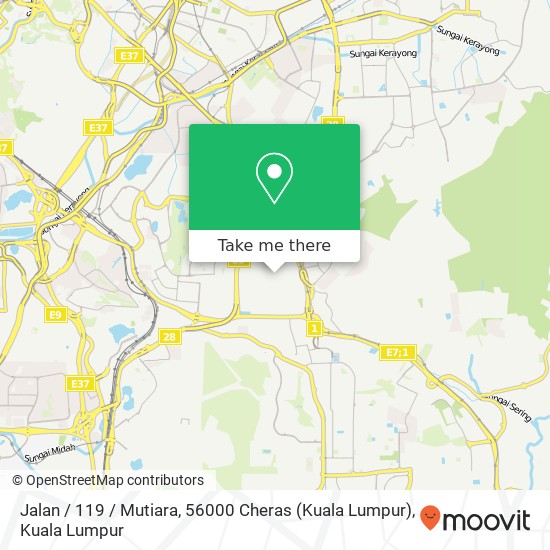 Jalan / 119 / Mutiara, 56000 Cheras (Kuala Lumpur) map