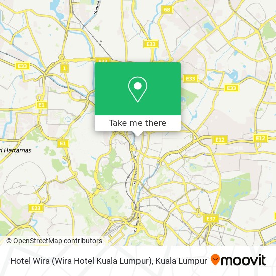 Peta Hotel Wira (Wira Hotel Kuala Lumpur)