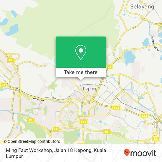 Peta Ming Faut Workshop, Jalan 18 Kepong