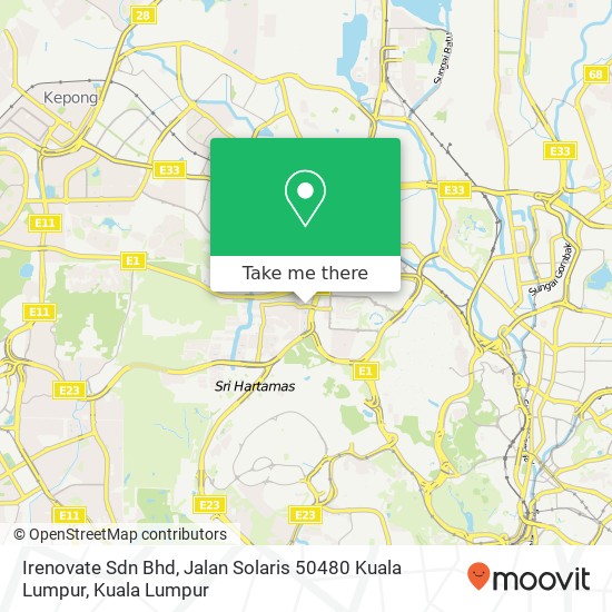 Peta Irenovate Sdn Bhd, Jalan Solaris 50480 Kuala Lumpur