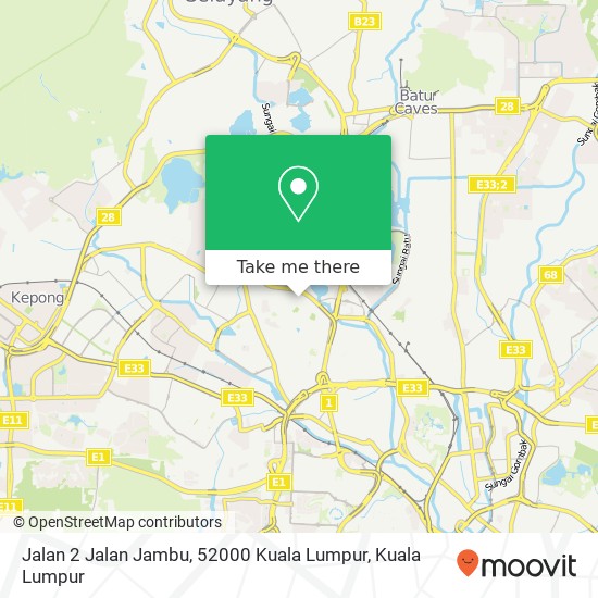 Peta Jalan 2 Jalan Jambu, 52000 Kuala Lumpur