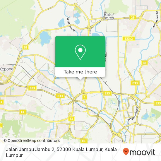 Jalan Jambu Jambu 2, 52000 Kuala Lumpur map