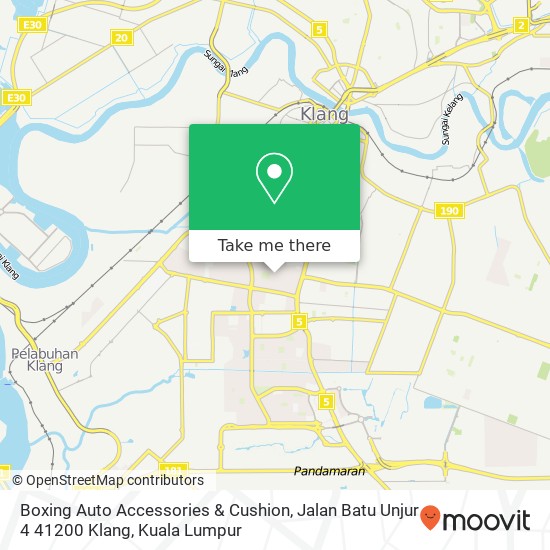 Peta Boxing Auto Accessories & Cushion, Jalan Batu Unjur 4 41200 Klang
