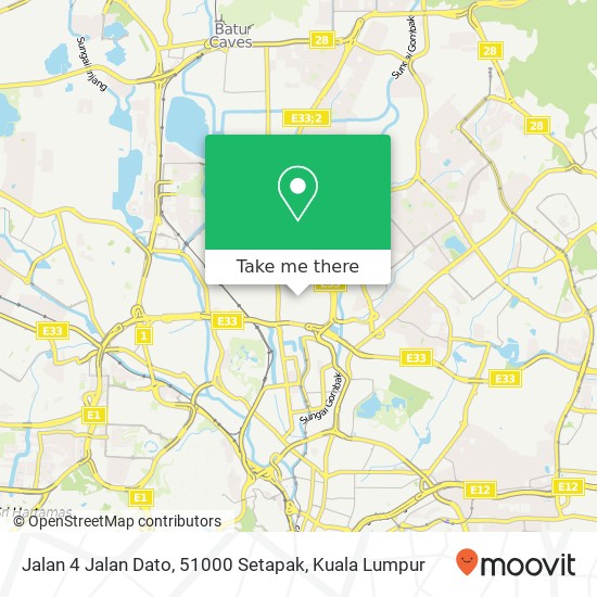 Jalan 4 Jalan Dato, 51000 Setapak map