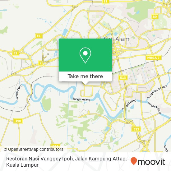 Restoran Nasi Vanggey Ipoh, Jalan Kampung Attap map