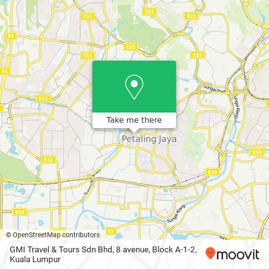 Peta GMI Travel & Tours Sdn Bhd, 8 avenue, Block A-1-2