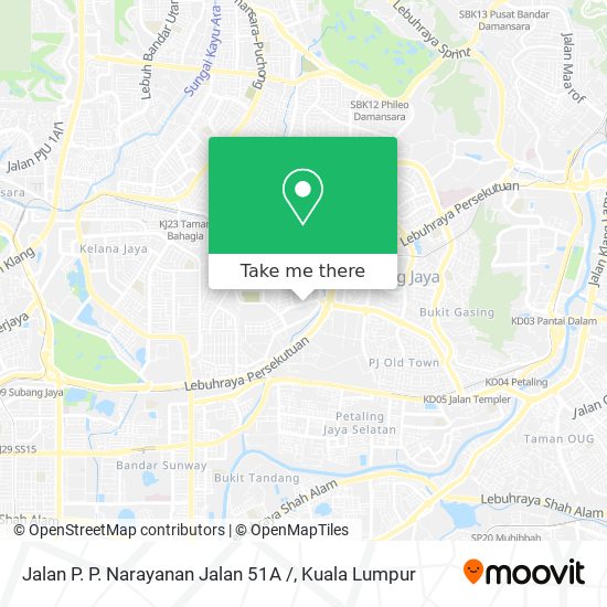 Jalan P. P. Narayanan Jalan 51A / map