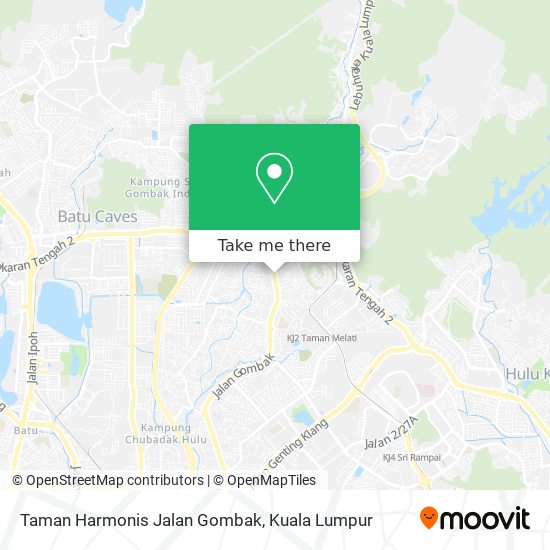 Taman Harmonis Jalan Gombak map