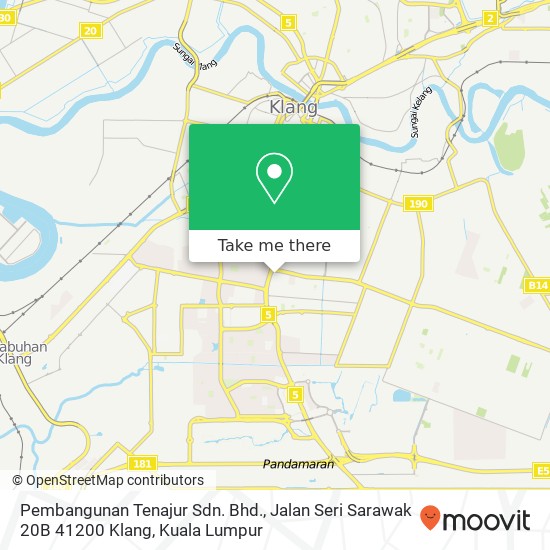 Peta Pembangunan Tenajur Sdn. Bhd., Jalan Seri Sarawak 20B 41200 Klang