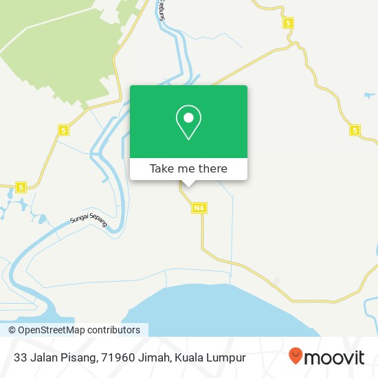 Peta 33 Jalan Pisang, 71960 Jimah