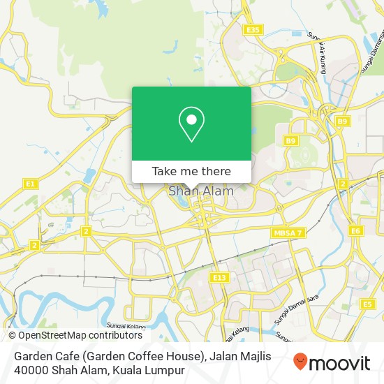 Garden Cafe (Garden Coffee House), Jalan Majlis 40000 Shah Alam map