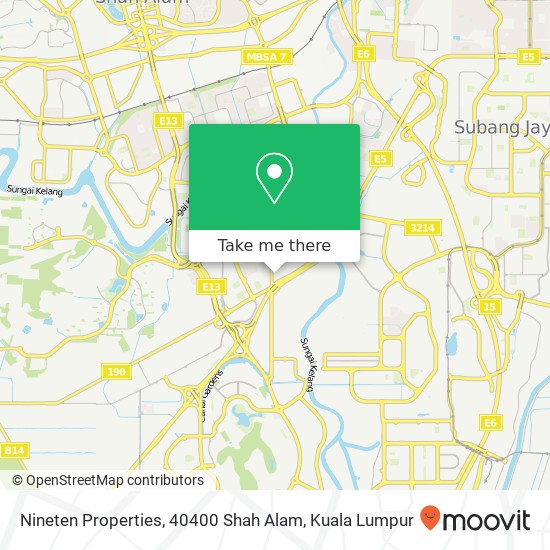 Nineten Properties, 40400 Shah Alam map