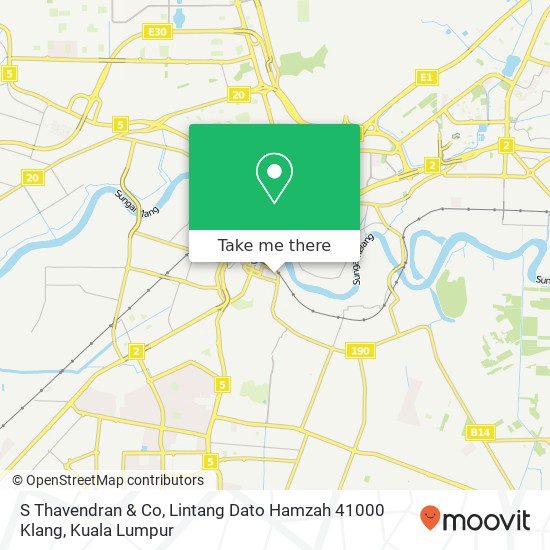 Peta S Thavendran & Co, Lintang Dato Hamzah 41000 Klang