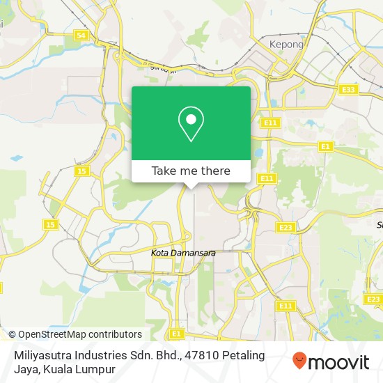 Miliyasutra Industries Sdn. Bhd., 47810 Petaling Jaya map