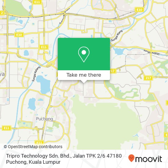 Tripro Technology Sdn. Bhd., Jalan TPK 2 / 6 47180 Puchong map