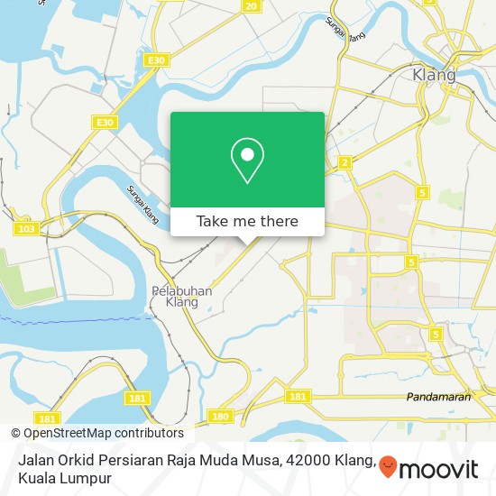 Jalan Orkid Persiaran Raja Muda Musa, 42000 Klang map