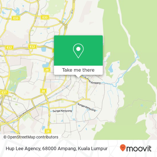 Peta Hup Lee Agency, 68000 Ampang