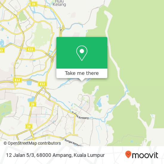 12 Jalan 5/3, 68000 Ampang map