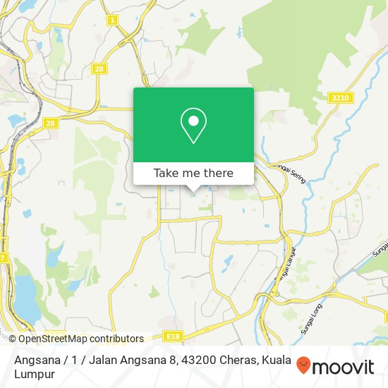 Peta Angsana / 1 / Jalan Angsana 8, 43200 Cheras