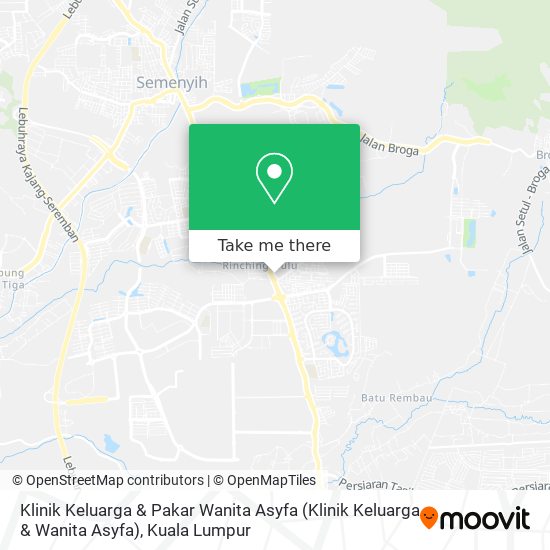 Peta Klinik Keluarga & Pakar Wanita Asyfa