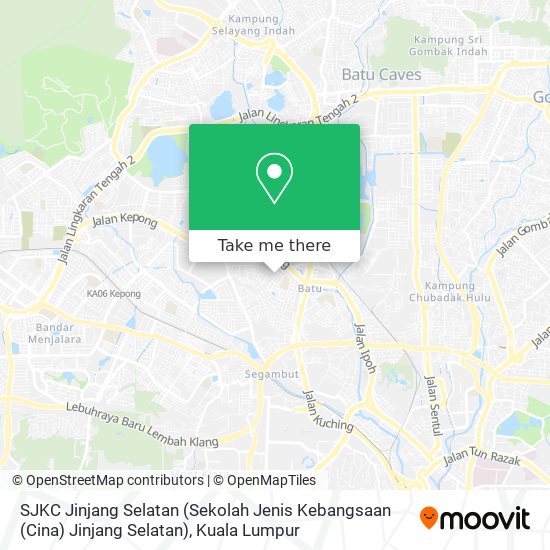 Peta SJKC Jinjang Selatan (Sekolah Jenis Kebangsaan (Cina) Jinjang Selatan)