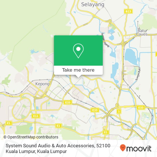 System Sound Audio & Auto Accessories, 52100 Kuala Lumpur map