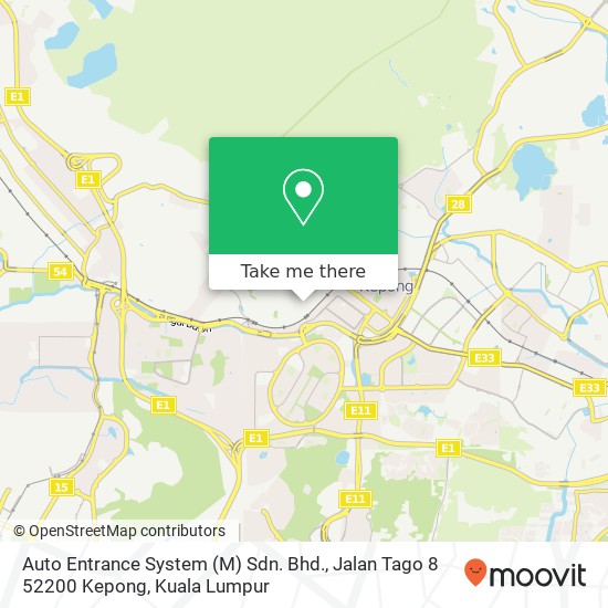 Peta Auto Entrance System (M) Sdn. Bhd., Jalan Tago 8 52200 Kepong