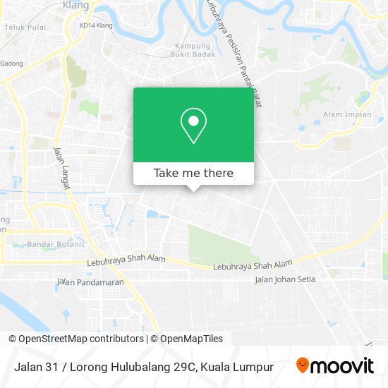 Peta Jalan 31 / Lorong Hulubalang 29C