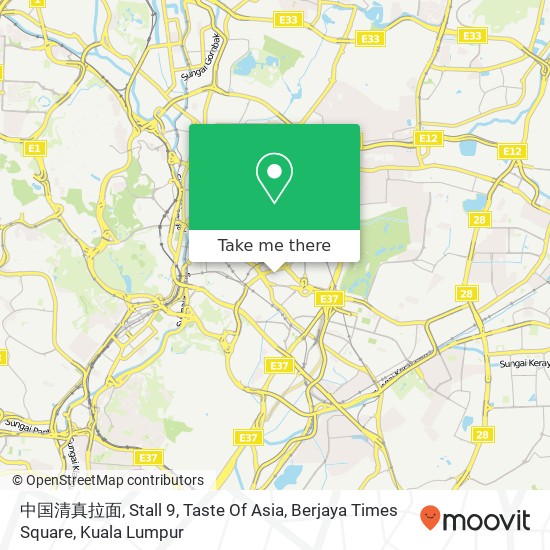 中国清真拉面, Stall 9, Taste Of Asia, Berjaya Times Square map