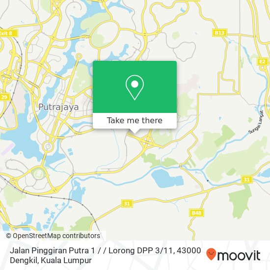 Peta Jalan Pinggiran Putra 1 / / Lorong DPP 3 / 11, 43000 Dengkil