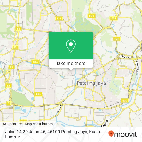 Jalan 14 29 Jalan 46, 46100 Petaling Jaya map