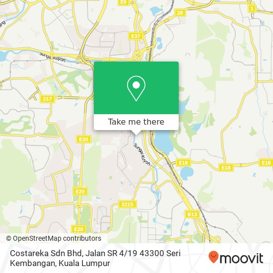 Costareka Sdn Bhd, Jalan SR 4 / 19 43300 Seri Kembangan map