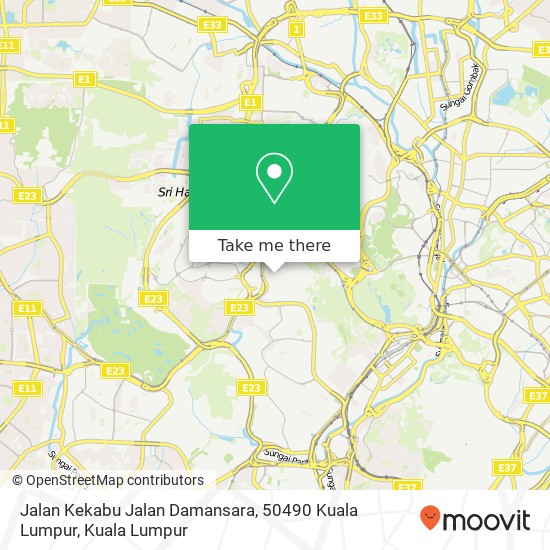 Jalan Kekabu Jalan Damansara, 50490 Kuala Lumpur map