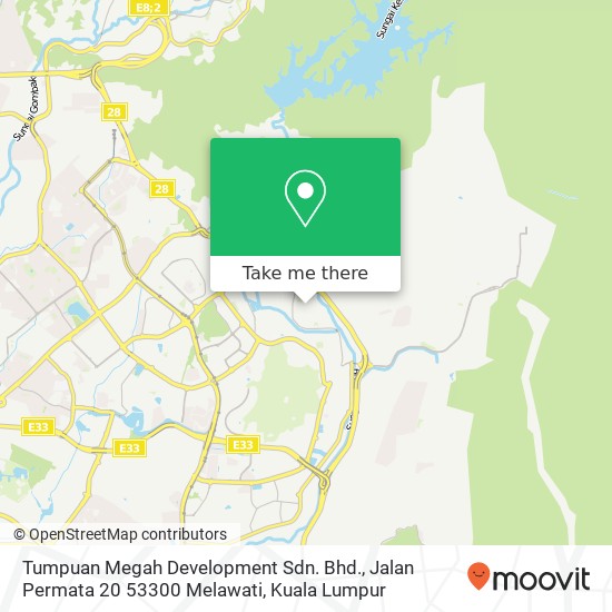 Tumpuan Megah Development Sdn. Bhd., Jalan Permata 20 53300 Melawati map