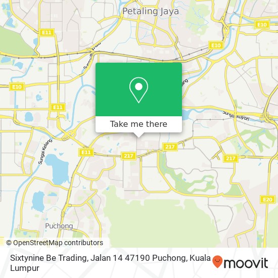 Sixtynine Be Trading, Jalan 14 47190 Puchong map