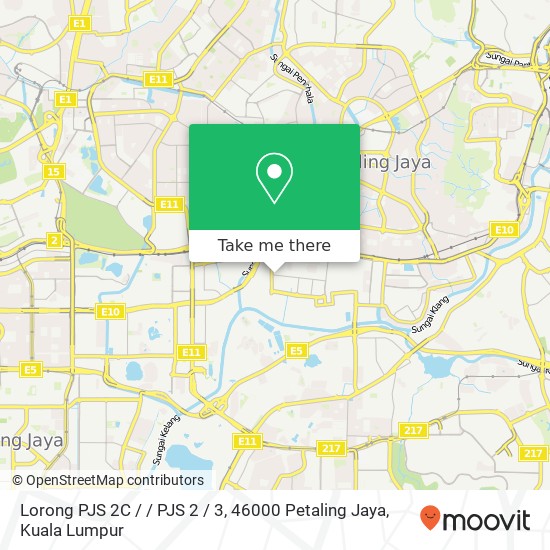 Peta Lorong PJS 2C / / PJS 2 / 3, 46000 Petaling Jaya