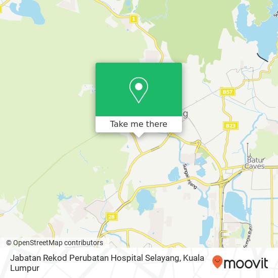 Jabatan Rekod Perubatan Hospital Selayang map