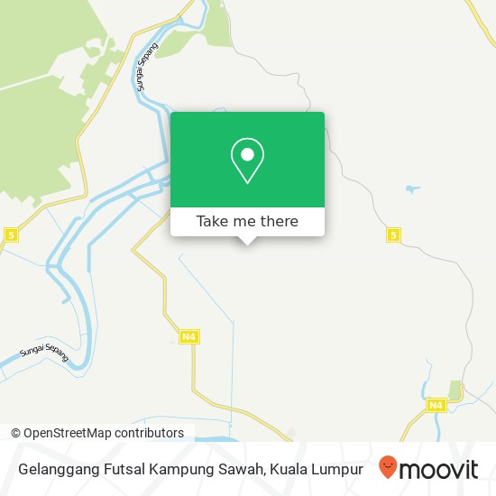 Peta Gelanggang Futsal Kampung Sawah, 71960 Jimah