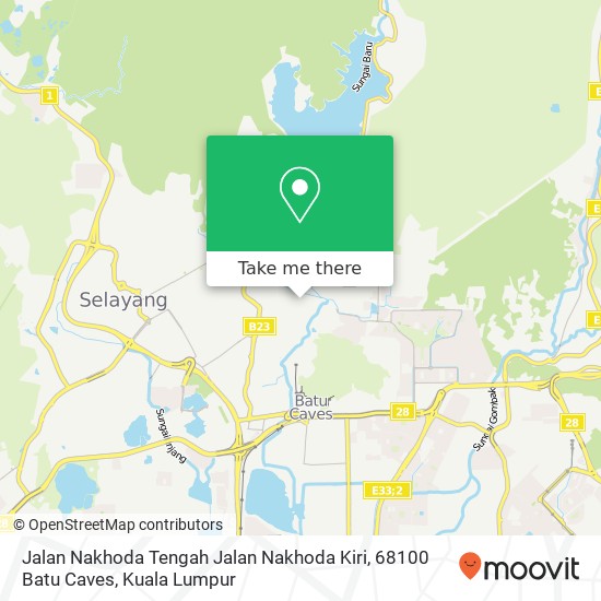 Peta Jalan Nakhoda Tengah Jalan Nakhoda Kiri, 68100 Batu Caves