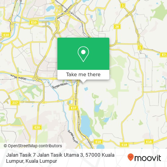 Peta Jalan Tasik 7 Jalan Tasik Utama 3, 57000 Kuala Lumpur